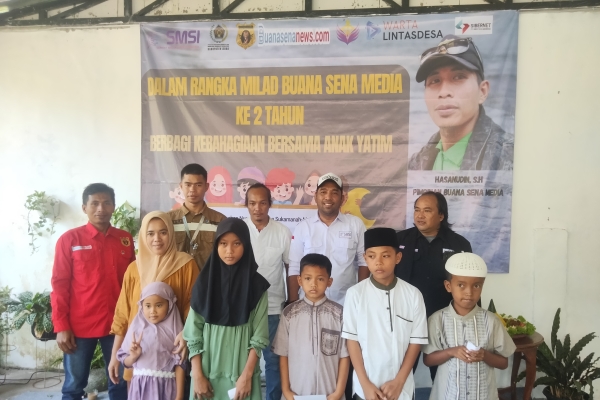 Milad ke-2 Buana Sena Media, Berbagi Kebahagiaan Bersama Anak Yatim
