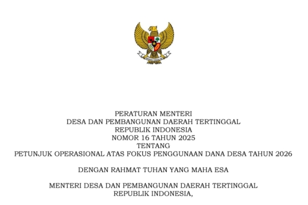 Larangan Penggunaan Dana Desa Tahun 2026 Apa Saja ?