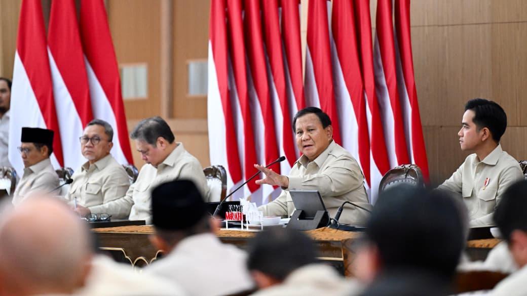 Presiden Prabowo Subianto dan Wakil Presiden Gibran Rakabuming Raka Saat Taklimat Awal Tahun di Hambalang, Bogor, Selasa 6/1/2026 