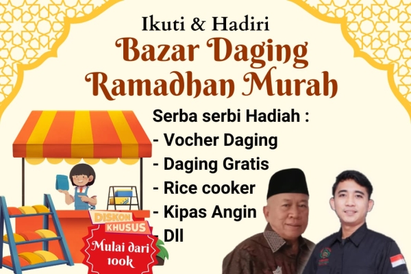 Semangat Berbagi di Bulan Ramadan, Febi Pirmansyah Gelar Bazar Daging Murah untuk Warga