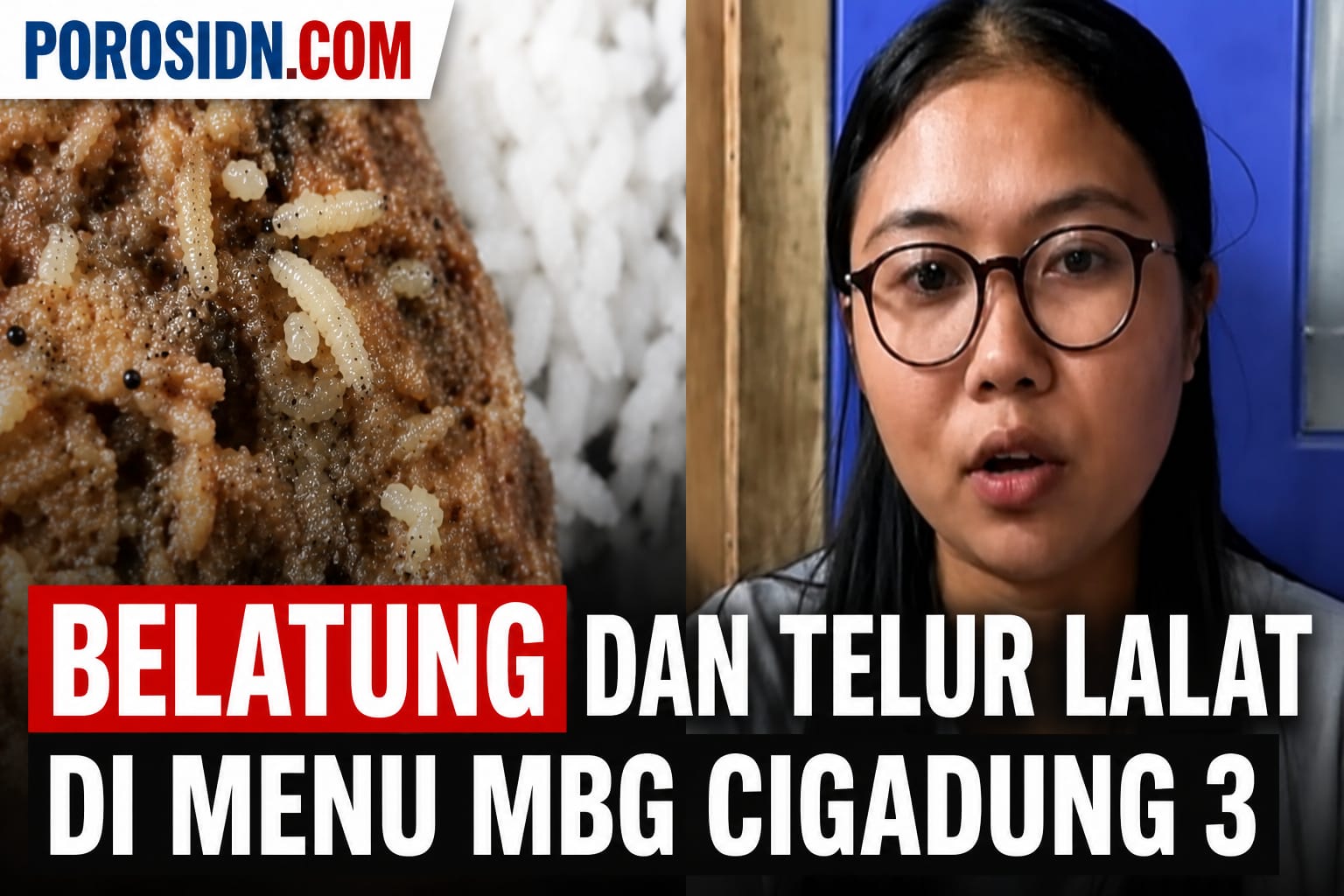 Dewi, pembuat video viral menu MBG berbelatung