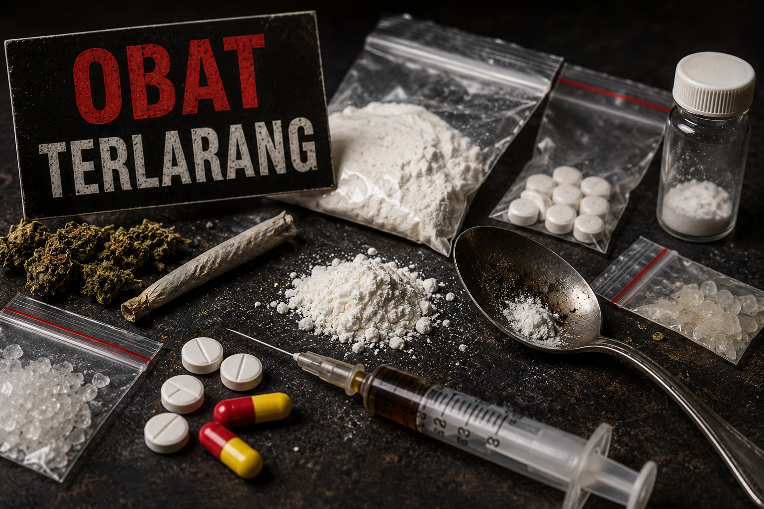 Ilustrasi obat terlarang