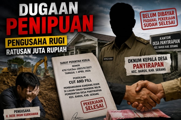Diduga Belum Bayar Pekerjaan Rp662 Juta, Oknum Kades Panyirapan Rugikan Pengusaha