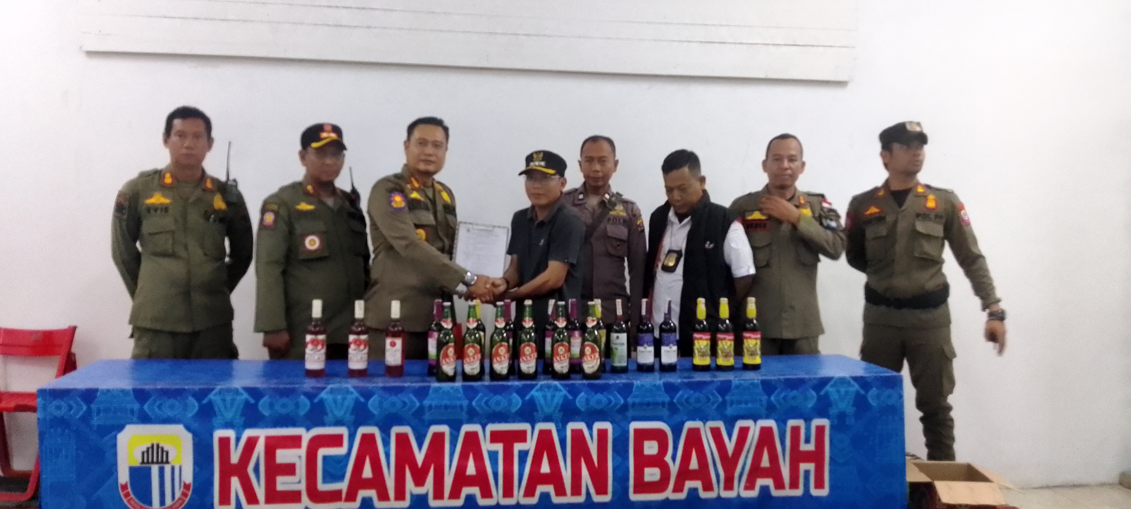 Minuman Keras yang Berhasil Diamankan Oleh Satpol PP Kabupaten Lebak